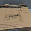 Vinyl Record Player with Speakers Vintage Turntable for Vinyls Records Belt-Driven Turn Table Support 3-Speed, Wireless Playback, Headphone, AUX-in, RCA Line LP Phonograph for Sound Enjoyment Black
