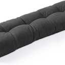 SUNROX LokGrip Non Slip Tufted Memory Foam Bench Cushion, FadeShield Water Resistant Durable Thicken Outdoor/Indoor Bench Seat Pads 59x16x4 inch, Midnight