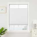 Joydeco No Drill Blackout Cordless Cellular Shades, 70" W x 96" H, White | Top Down Bottom Up Blinds, No Drill Installation, Thermal Insulated and UV Protection for Home & Office