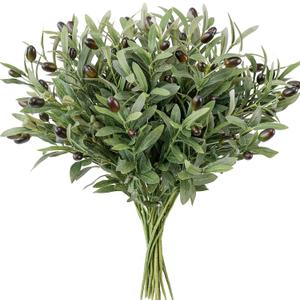 Leftover 12PCS 18Inch Faux Olive Branches for Vase,Artificia Tree Branches,Fake Plants,Greenery Stems,Eucalyptus Stems,Green Leaves for Centerpieces Decoration,Home Decor,Coffee Table Decor