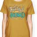 Southern Couture Thankful and Blessed - Mustard Yellow Cotton Women's Casual Short Sleeve T-Shirt (3X-Large)