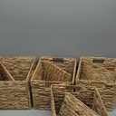 Storage Baskets 11x11inch Cube Baskets 4 pcs Baskets,Foldable Handwoven Water Hyacinth Laundry Organizer,Cube Storage Baskets