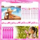 120 pcs Pink Party Favors Pink Toy Gift Goodie Bag Stuffer Filler Makeup Party Decorations for Kids Girls Birthday Party Decoration Supplies-12Guests