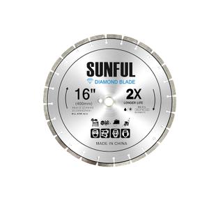 16 Inch (400MM) Dry or Wet Cutting General Purpose Segmented Diamond Saw Blade, 1 Inch -22.23mm-20mm Arbor,Laser-Welded,General Purpose Cutting Concrete, Masonry, Stone (16 INCH)