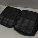 Travel Electronics Organizer, Waterproof Cable Organizer Bag for Electronic Accessories Double Layer Large Shockproof Cable Storage Bag for Cord, Power Bank, Tablet(Up to iPad 11 inch) - Black