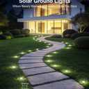 2.8 Inch Mini Solar Ground Lights 12 Pack, Solar Lights Outdoor Waterproof, Solar Garden Lights Outdoor Landscape Lighting for Pathway Walkway Patio Yard Driveway, Cold White