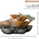 Alpine Corporation 9" Tall Indoor Tabletop Tiered Leaf Hand-Painted Fountain with LED Lights