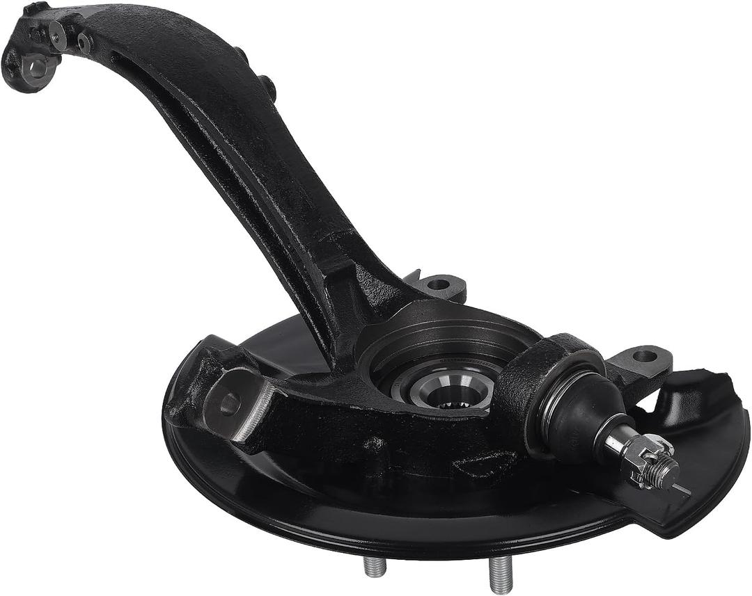 PAROD Front Left Steering Knuckle Assembly Wheel Hub Bearing Fit for 2003 2004 2005 2006 2007 Honda Accord 2.4L L4; Automatic Trans, Driver Side, Reaplce for LK073 698401