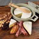 Creative Co-Op Brie Bakers with Lids & Wood Spreaders (Set of 2 Colors)