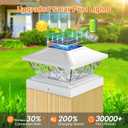 4 Pack Solar Post Cap Lights, 2 Mode Bright Solar Post Lights Outdoor Waterproof, Outdoor Post Lights Solar Powered Deck Lights for 4x4 4.5x4.5 5x5 Posts in Garden Decor