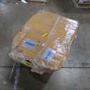 Amazon Basics Ergonomic Executive Office Desk Chair with Lumbar Support, Flip-up Armrests, Adjustable Height, Grey Leather