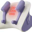 Shoulder and Neck Heating Massage Pillow, Electric Neck Massager with Heat, 3 Modes & Adjustable Strength, Deep Tissue Cervical Massager for Neck Shoulder Pain Relief, White Purple