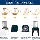 Dining Chair Seat Covers, Washable Dining Room Chair Seat Covers Set of 4, Removable Kitchen Seat Covers Chair Covers for Dining Chairs (Teal)