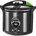 Presto 02144 12-Quart Digital Pressure Canner - Digital Display, Waterbath Capable, 10-Built-In Safety Features, Recipe Book, Black Stainless Steel