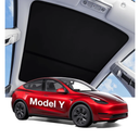 Wigoo 2025 Upgrade Tesla Model Y Sunshade Roof [Never Sag, Nano Ice-Crystal Coatings] 3-Gen Heat Insulation Glass Roof Sun Shade, Accessories for Tesla Model Y 2020~2025, Black