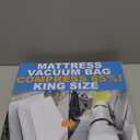 Mattress Vacuum Bag for Moving, Vacuum Seal Mattress Bag for Memory Foam or Inner Spring Mattresses, Compression and Storage for Returns, Leakproof Valve and Double Zip Seal (King) (Clear)