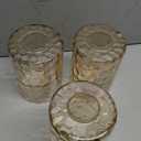 3 Pcs Amber Hammered Glass Shade Replacements for Pendant Light Fixtures Glass Lamp Shade Cover, 1-5/8 Inch Fitter E26 Base, 4"w x 6"h, Replacement Lamp Globe for Chandelier Wall Sconce