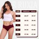 R RUXIA Women's Hipster Panties Viscose Bamboo Soft Stretch Underwear 4 Pack (Green,Blue,Red,Black XL)