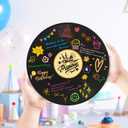 Vinyl Record Happy Birthday Decorations Guest Book Alternatives Feliz Cumpleaos Decoracion Party Supplies Favors Sign PosterLarge Birthday Card Great Gift for Men Women(Birthday)