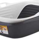 Arm & Hammer Rimmed Cat Litter Box with High Sides and Microban, Made in USA