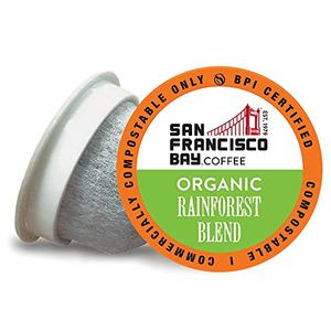 SF Bay Organic Rainforest Blend Coffee, OneCup – and 36 Count Compostable Coffee Pods – Medium Roast Arabica – Compatible with Most Keurig K-Cup Brewers