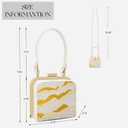 Lipstick Bag for Women, Small Crossbody Purse with Chain Strap, Embroidered Design, Evening Party Clutch