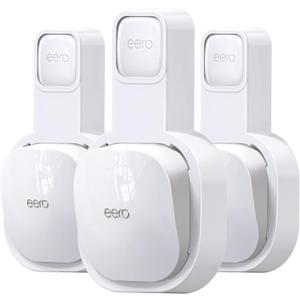 Wall Mount Holder for eero 6(NOT for eero 6+), Router Mesh Wi-Fi System, Stand Bracket for eero 6 Extender, The Simplest Outlet Wall Mount Holder No Messy Wires Space Saving White(3 Pack)