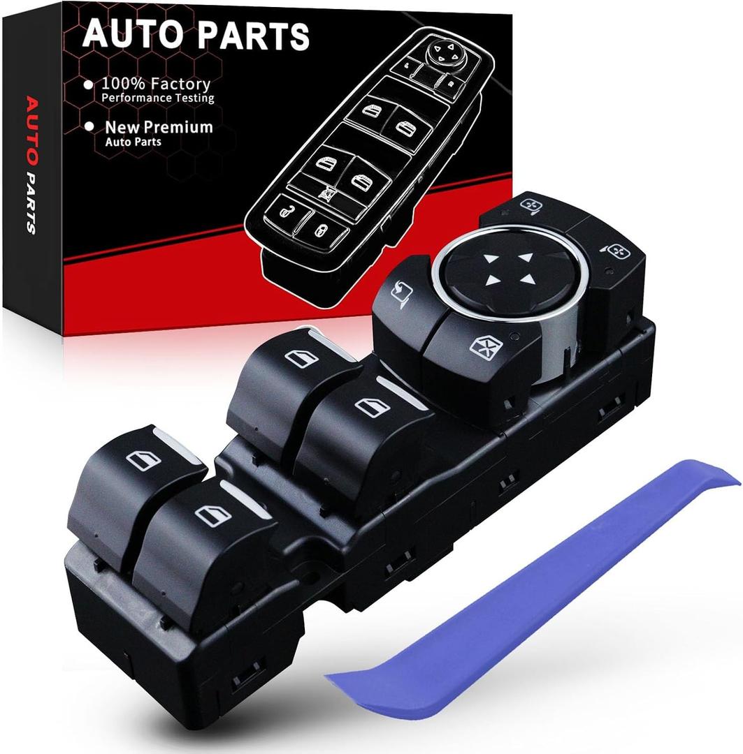 Master Power Window Switch Fits for:-Ford F150 2015 2016 2017 2018 2019 Front Left Driver Side Control Switch OE# FL3Z14529BA, FL3Z-14529-BA, SW7441, DWS2129, SM2548