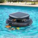 Y60 Cordless Solar Pool Skimmer - 2026 Automatic Robotic Pool Surface Cleaner with 360 All-Around Intake, Dual Charging, 12H Deep Cleaning for In-Ground & Above Ground Pools (Sepia)