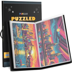 Puzzle Storage Organizer - 1500Pcs Puzzle Savers, Large Capacity Jigsaw Puzzles Organizer Folder Portable with 20 Pockets