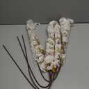 Sggvecsy Artificial Cherry Blossom Branches Faux Cherry Flowers 39 Inch Peach Branches Silk Tall Stems for Home Wedding Table Vase Decor (4 Pcs, Ivory)