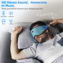3D Sleep Mask with Bluetooth Headphones, Sleeping Headphones for Side Sleepers, Zero Eye Pressure, Adjustable Sleep Eye Mask, Ultra-Thin Stereo Speakers Perfect for Sleeping-Peacock Blue