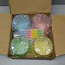 NLXCXUCY 4 Pack Containers Replacement for Ninja Creami Pints and Lids with 160pcs Waterproof Removable Labels,24oz Compatible with Ninja NC501 NC500 Series Ice Cream Makers XL Cups