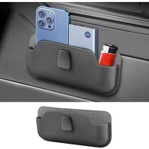 2 x Car Side Pocket Organizer, Adhesive Car Organizers And Storage, Car Glass Holder Stores Small Items Such As Phones, Cosmetics, Coins, Glasses, Keys. Can be Pasted Anywhere (Gray)