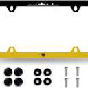 Germany Flag License Plate Frame German Flag License Plate Holder Colorful Stainless Steel Auto Parts Funny License Plate Decoration with Screws Size 12.3" x 6.3"