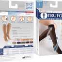 Truform Sheer Compression Stockings, 15-20 mmHg, Women's Knee High Length, 20 Denier, Navy, Medium