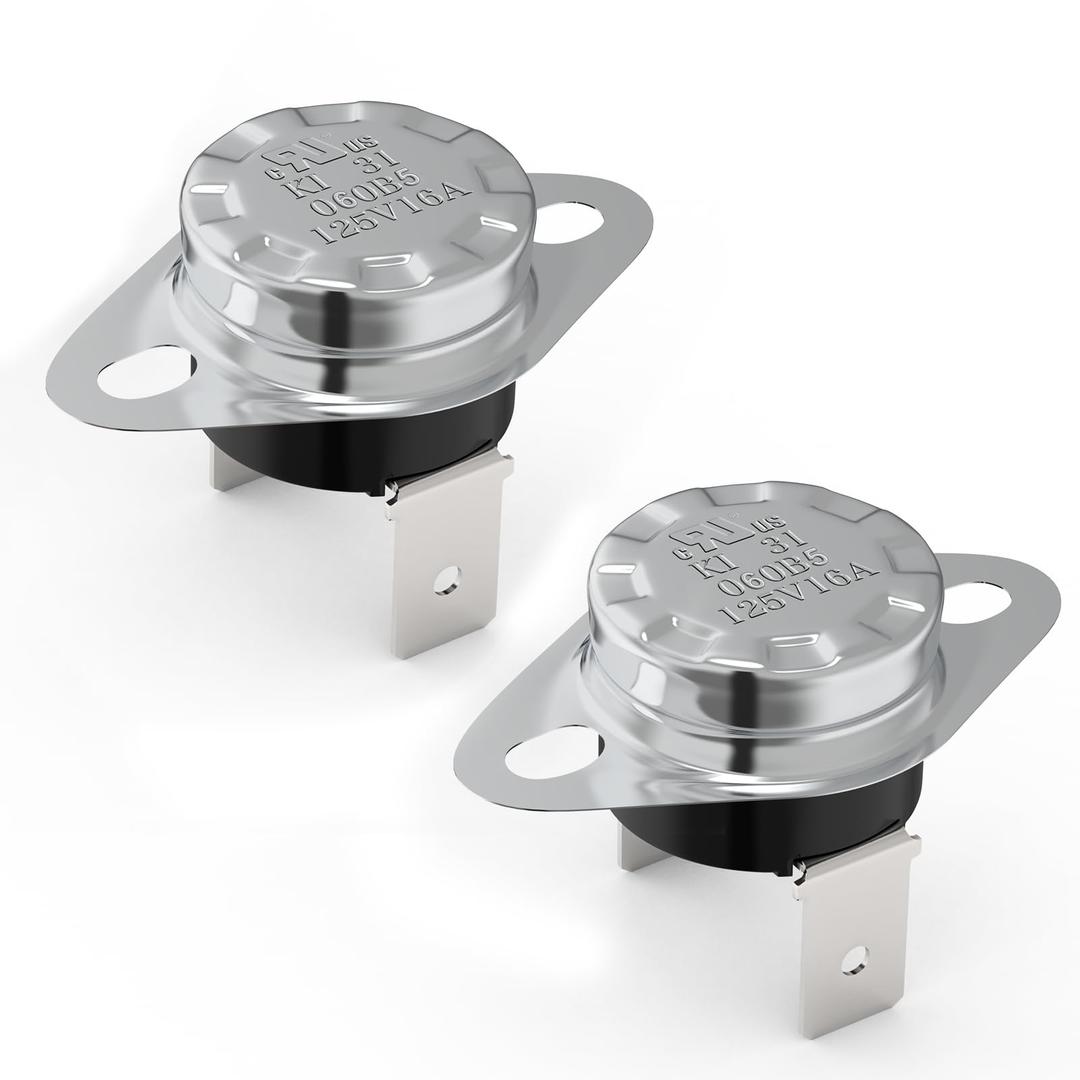 2 x Awozkcd KSD301 UL/CUL 16A N.C. Auto Reset Thermal Switch, 40°C/104°F Off