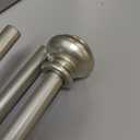 H.VERSAILTEX Window Curtain Rods for Windows 66 to 120 Inches Adjustable Decorative 3/4 Inch Diameter Single Window Curtain Rod Set with Classic Finials, Nickel