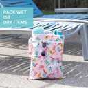 Bumkins Waterproof Wet Dry Bag for Baby, Travel, Swim Suit, Cloth Diaper, Pump Parts, Pool, Beach, Gym Clothes, Toiletry, Hook to Stroller, Daycare, Zipper Reusable Wetdry Packing Pouch, Cowgirl Boots