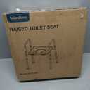 Toilet Seat Riser for Seniors, Raised Toilet Seat with Handles, Adjustable Height & Width, 400lb Handicap Elevated Toilet Seat, Fit Any Toilet (Grey)