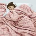 Weighted Idea Weighted Blankets for Adults (Coral Pink,48"x72",20lbs) Breathable Twin Blanket with Premium Glass Beads Heavy Soft Throw Blanket for All-Season