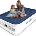 KINGJERRY Air Mattress Full with Built in Pump, 18" Raised Comfort Full Size Air Mattress, Dual-Layer Leakproof Blow Up Mattress, Support 600 lbs, 2.5-Min Inflation Air Bed for Home Camping Guests