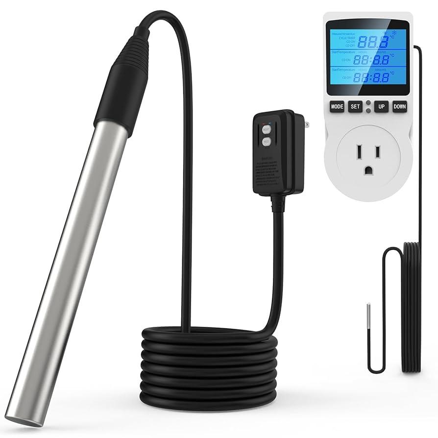 BSUOWEK

1800W Immersion Water Heater for Pool, Submersible Water Heater with Auto Thermostat & GFCI for Above Ground Pools & Inflatable Pool & Stock Tank Pool, Bathtub