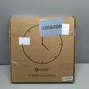 OCEST Outdoor Wall Clock 18 inch Outside Waterproof Garden Clock,Large Numerals Giant Open face Large Outdoor Garden -Black