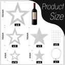 30 Pcs Large Silver Star Cutouts Paper Decorations 3 Sizes 6" 9.8" 10.6" Double Printed Star Cardboard Wall Decor Confetti Cutouts for Graduation Classroom Wall Movie Night Bulletin Board Decor