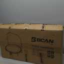 BCAN BT2 450/550LBS Mini Rebounder Trampoline for Adults with Bar, Fitness Trampoline with Bungees, Adjustable Handle, Stable & Quiet, Indoor Outdoor, Whole-Body Workout & Relaxation at Home-40IN-GRN