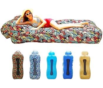 Inflatable Couch, Inflatable Lounger Air Sofa | No-Pump Blow Up Couch | Ergonomic Design, Air Couches Outdoor for Camping & Park & Beach, Upgrade Your Camping Accessories