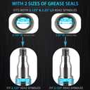 iBroPrat 4Sets 7000 LB Boat Trailer Axle Bearing Kits, 25580 14125A Bearing Kits, 21333TB/10-10 Grease Seals,22333TB/10-36 Grease Seals 2.72" Dust Caps and Rubber Plugs Cotter Pins for #D42 Spindle