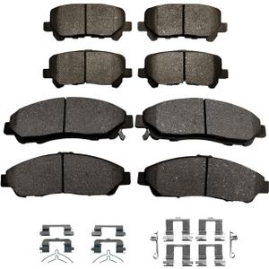 PM Auto Front-Rear Ceramic Brake Pads For 2009-2011 Honda Pilot, Set of 8 Ceramic Brake Pads