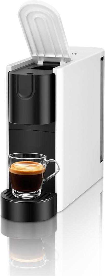 CHULUX RectoCaf Espresso Machine for Nespresso Original Capsule Pod, 20 Bar Professional Italian Pump Coffee Machine, Extra Mini Espresso Maker for Home & Office, White